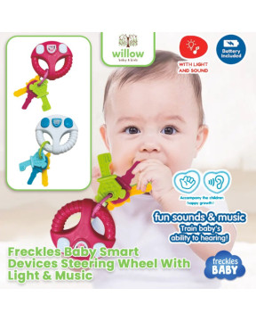 Freckles Baby Smart Devices Steering Wheel With Light And Music Mainan Bayi