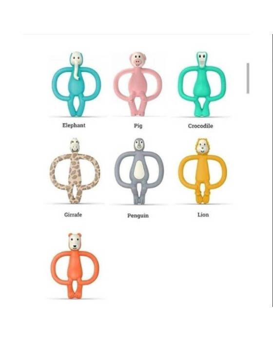 MATCHSTICK MONKEY TEETHER BAYI - DUSTY PINK