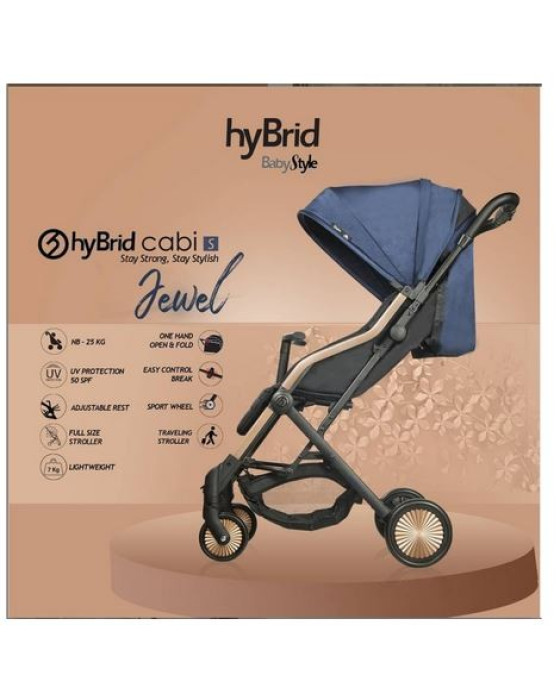 HYBRID CABI STACY NAVY JEWEL + SEAT LINER STROLLER