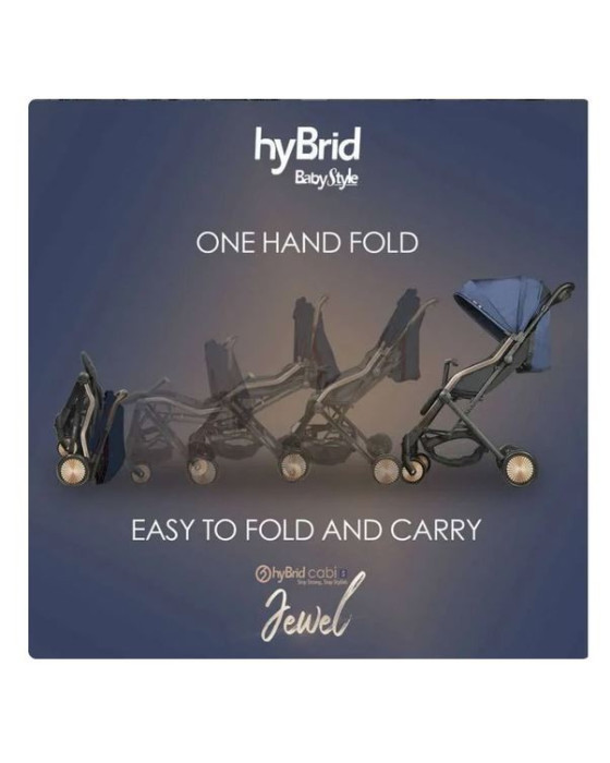 HYBRID CABI STACY NAVY JEWEL + SEAT LINER STROLLER