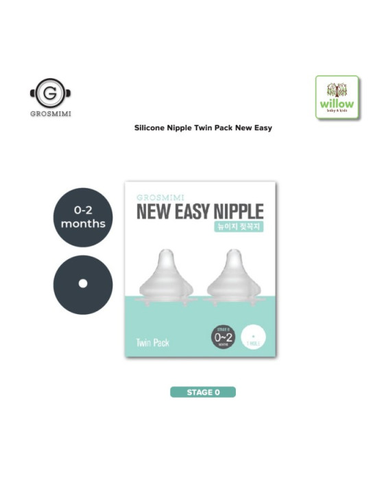 GROSMIMI SILICONE NIPPLES TWIN PACK NEW EASY
