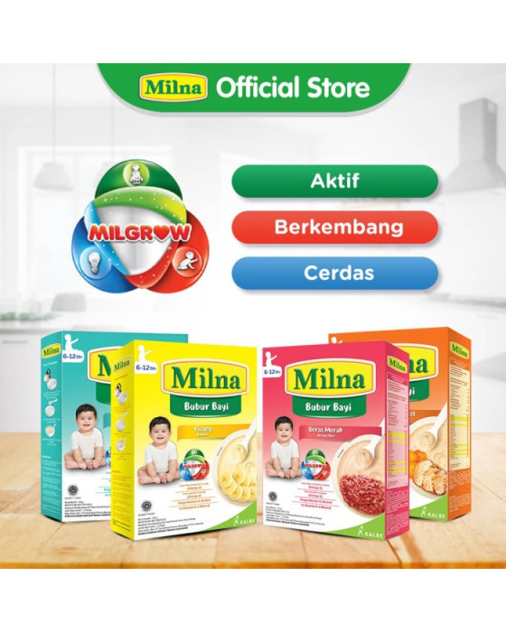 MILNA BUBUR REGULER SALMON CAH BAYAM 8+ 120GR