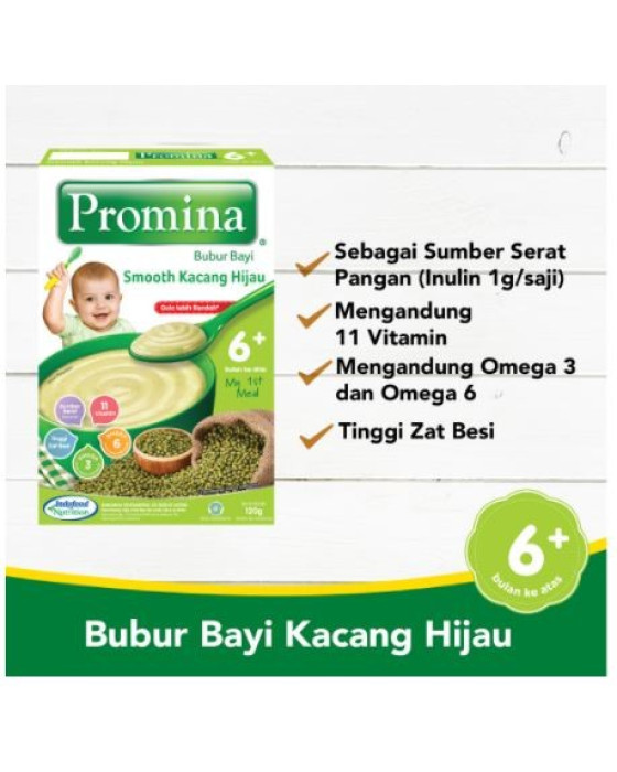 PROMINA BUBUR BAYI SMOOTH KACANG HIJAU 120GR