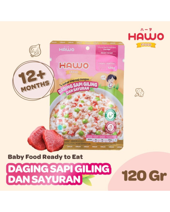 HAWO FOOD BUBUR SIAP SAJI DAGING GILING DAN SAYURAN