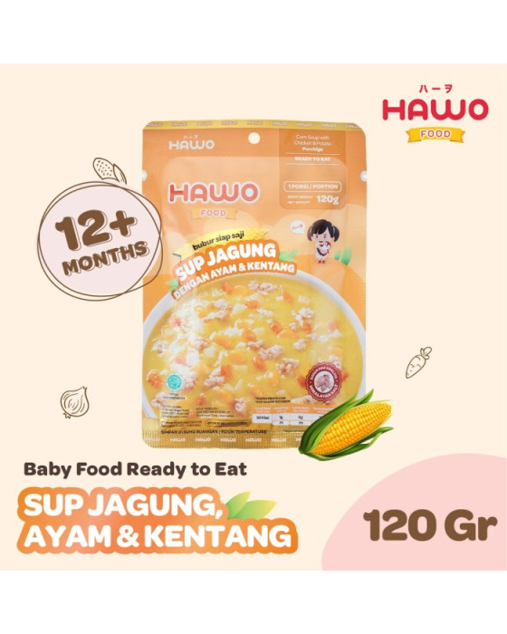 HAWO FOOD SUP JAGUNG AYAM DAN KENTANG (BUBUR SIAP SAJI)