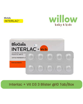 Interlac + Vit D3 3 Blister @10 Tab/Box