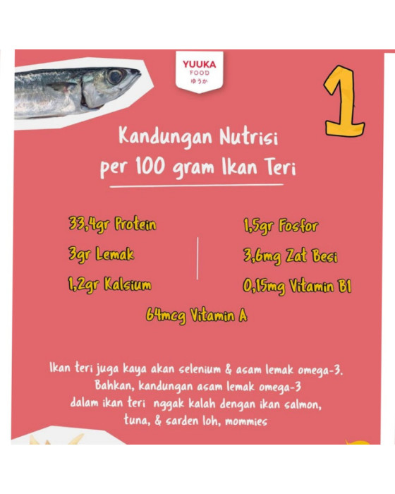 Yuuka Ikan Teri Krispi Makanan Kering 30Gr
