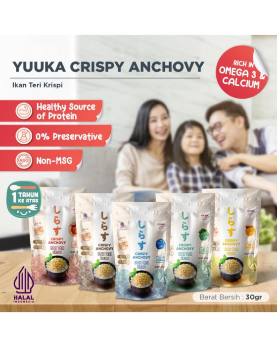Yuuka Ikan Teri Krispi Makanan Kering 30Gr