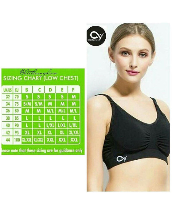 INFINITE MOM NURSING BRA BLACK XL
