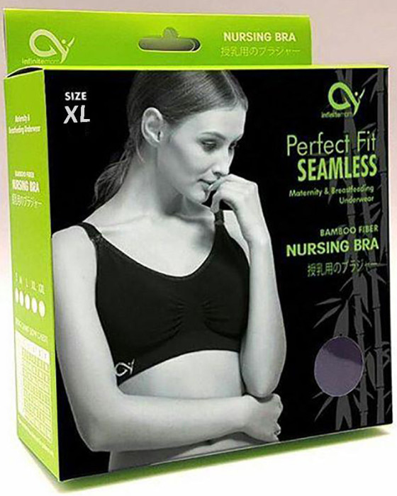 INFINITE MOM NURSING BRA BLACK XL