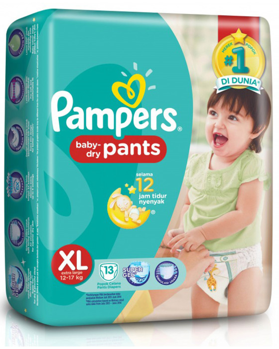 PAMPERS BABY DRY PANTS XL-13