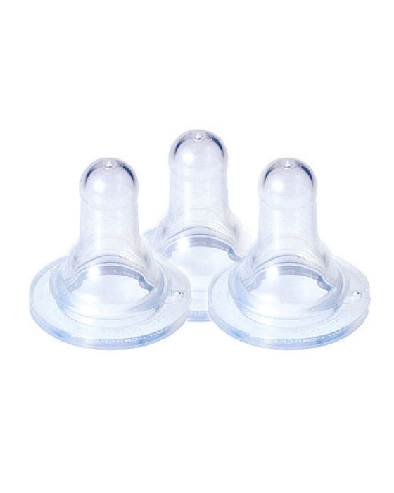 PIGEON SILICONE NIPPLE TRIPLE PACK M 3PCS