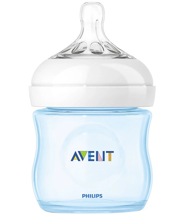 AVENT 692/13 BOTTLE PP NATURAL 4OZ/125ML SINGLE BLUE