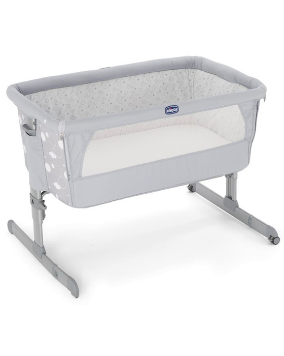 CHICCO 79339 NEXT2ME BEDSIDE CRIB SILVER