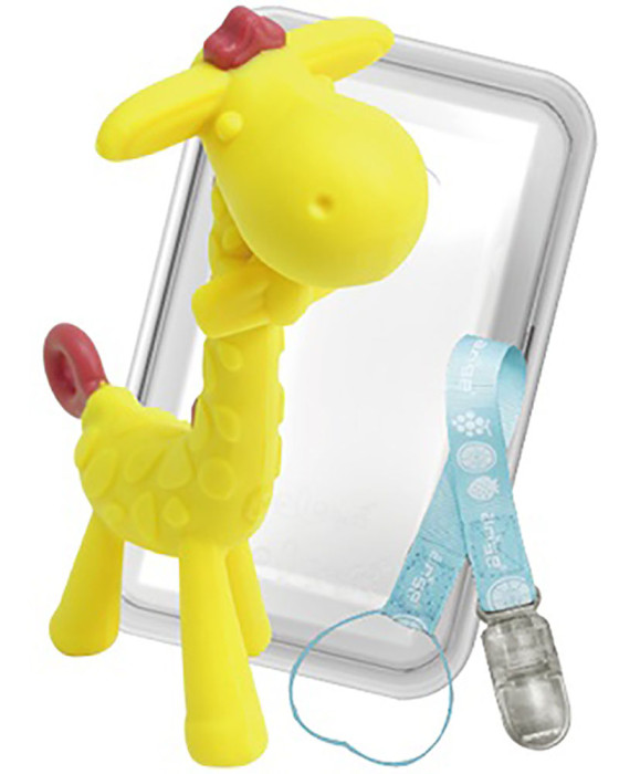 ANGE TEETHER WITH CLIP N CASE GIRAFFE