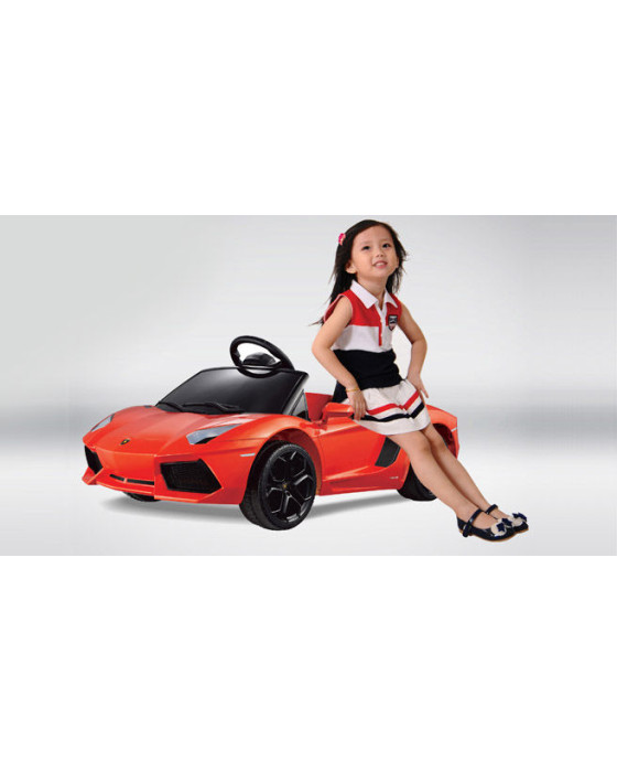 RASTAR MA-81700 LAMBORGHINI AVENTADOR RIDE ON CAR - ORANGE