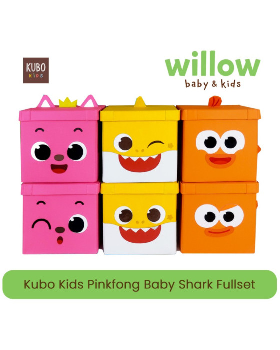 Kubo Kids Storage Box 27X27X27Cm Pinkfong Baby Shark