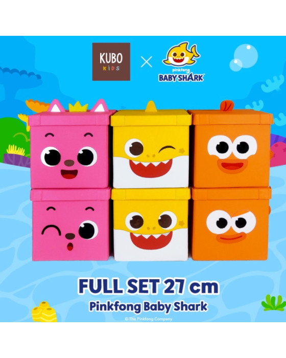 Kubo Kids Storage Box 27X27X27Cm Pinkfong Baby Shark