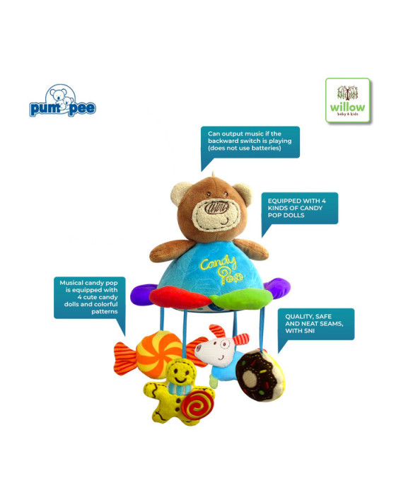 PUMPEE PT-125BMM CANDY POP FLOWER MUSICAL MOBILE