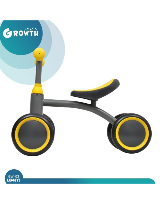 GROWTH GW-003LB4 (YELLOW) 4 WHEELS LEARNING BALANCE BIKE