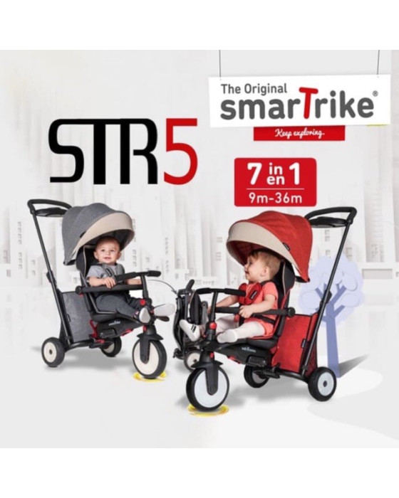 SMART TRIKE SMARTFOLD 500+ (SEPEDA RODA TIGA) - MELANGE RED