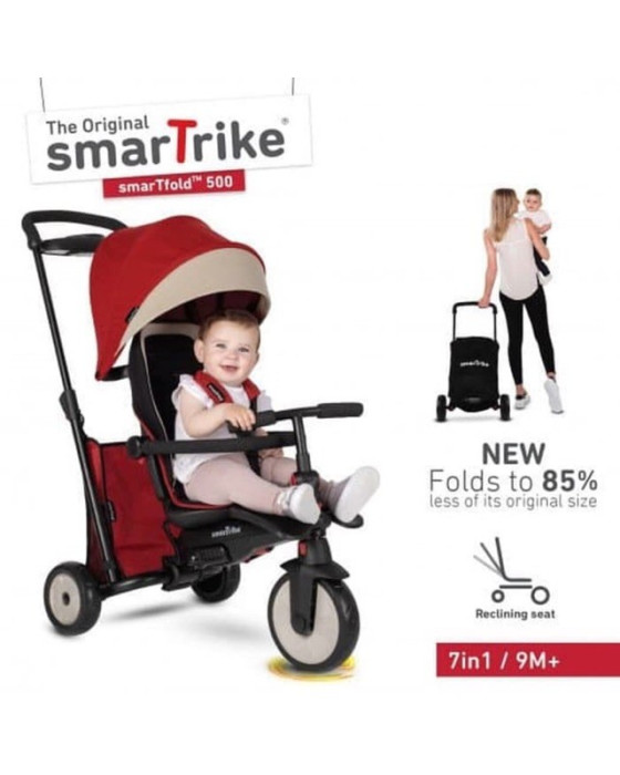SMART TRIKE SMARTFOLD 500+ (SEPEDA RODA TIGA) - MELANGE RED