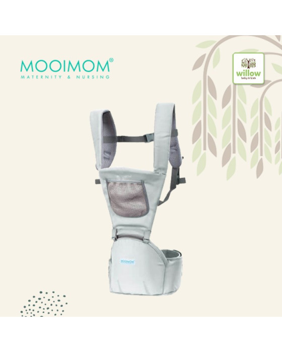 MOOIMOM H90502 CASUAL HIP SEAT CARRIER - GREY