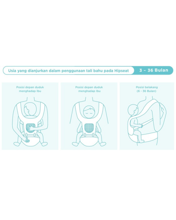 MOOIMOM H90502 CASUAL HIP SEAT CARRIER - GREY