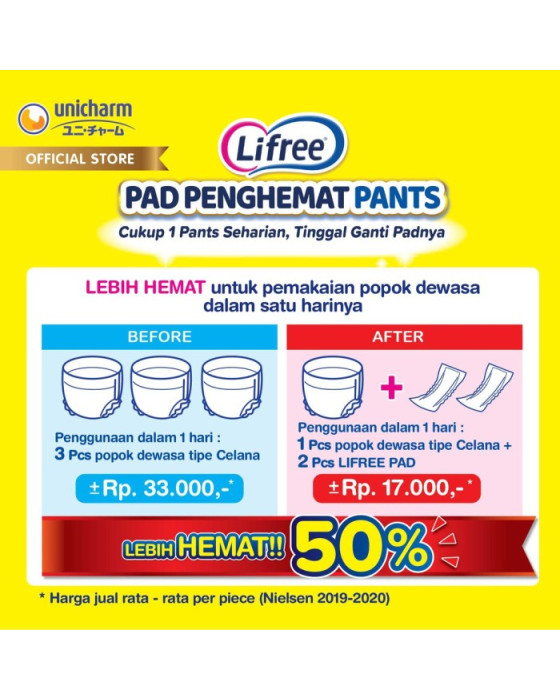 LIFREE PAD PENGHEMAT POPOK PANTS 15P