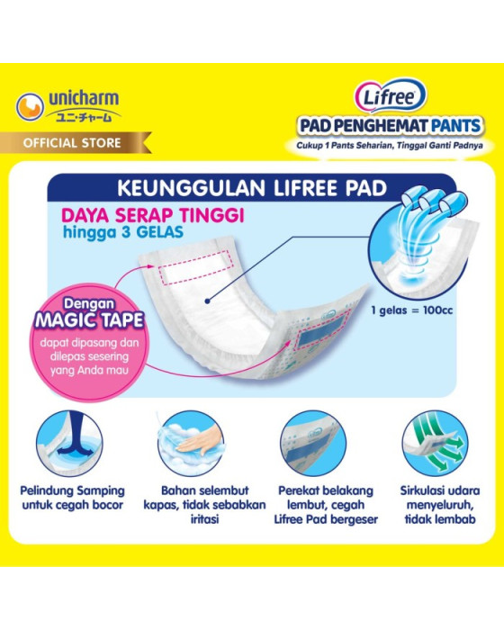 LIFREE PAD PENGHEMAT POPOK PANTS 15P