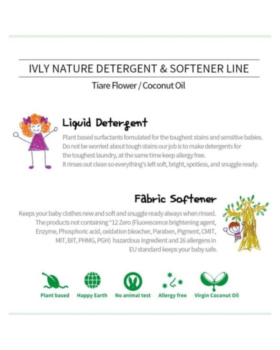IVLY NATURE SOFTERNER TIARE FLOWER-COCONUT OIL REFILL 1200ML