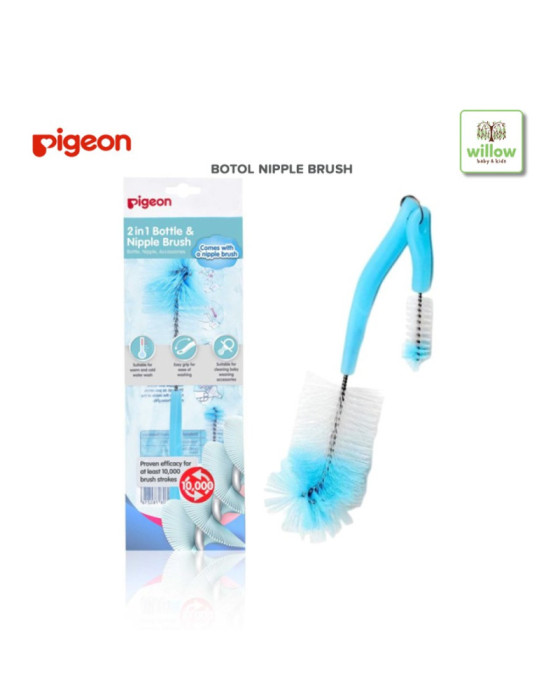 Pigeon 2In1 Bottle Nipple Brush Sikat Cuci Botol