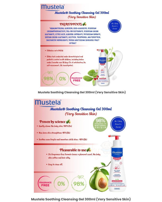 MUSTELA SOOTHING CLEANSING GEL 300ML