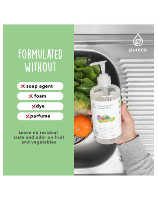 PURECO WASH FRUIT VEGETABLE AND SALAD 500ML