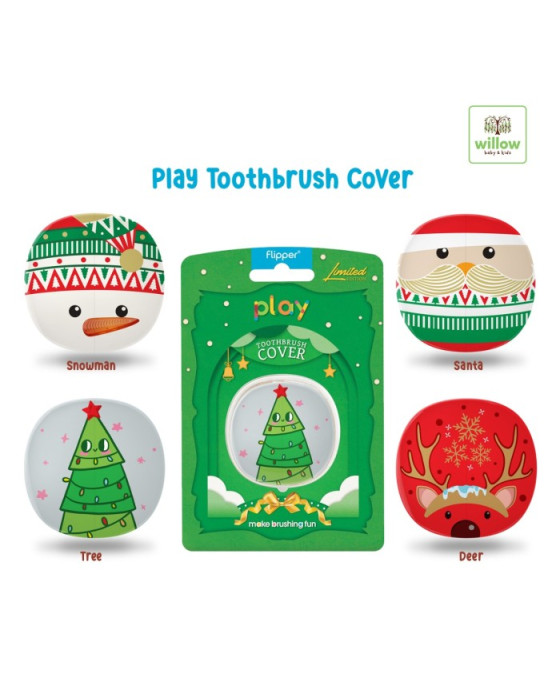 FLIPPER TOOTHBRUSH HOLDER (SANTA EDITION) - SNOW