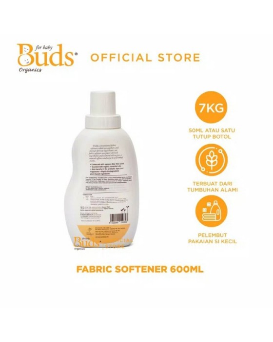 BUDS HOUSEHOLD ECO BABY SAFE FABRIC SOFTENER 600ML