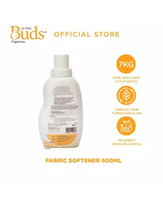 BUDS HOUSEHOLD ECO BABY SAFE FABRIC SOFTENER 600ML