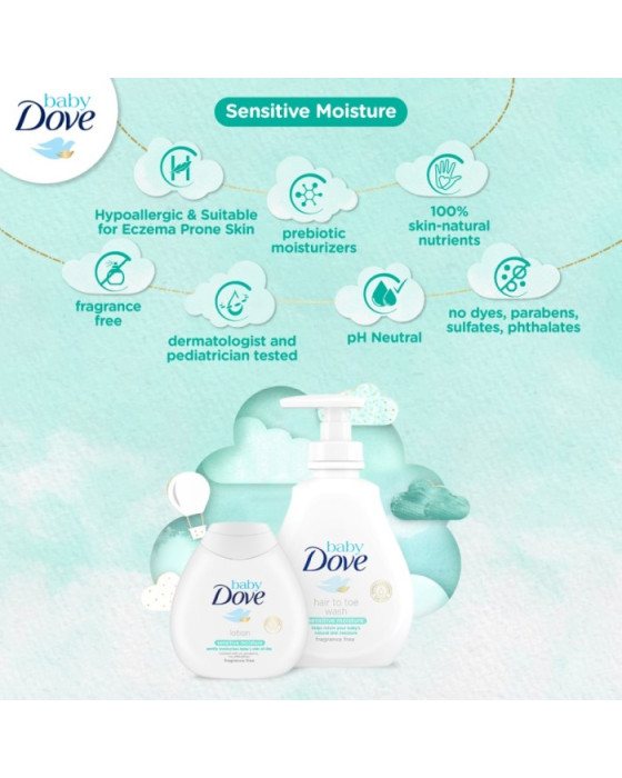 DOVE BABY HAIR TOE SENSITIVE MOISTURE ST 200ML