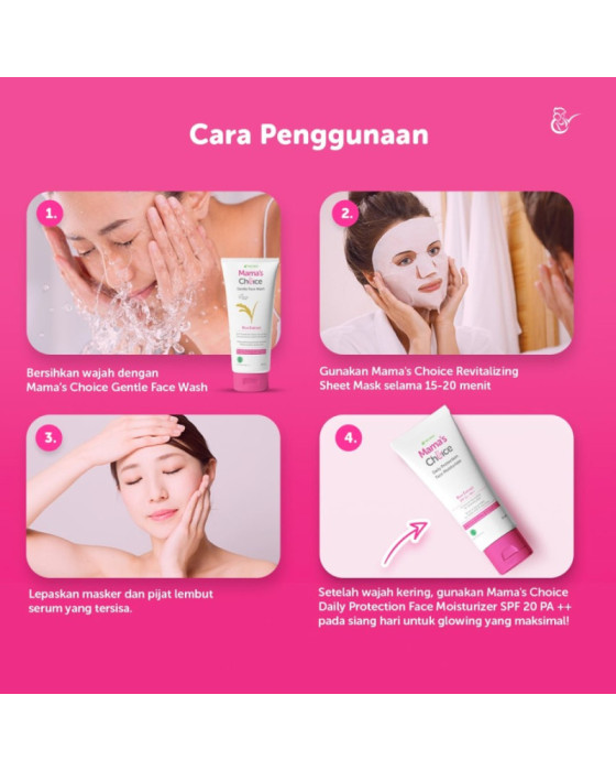 Mamaschoice Sheet Mask Revitalizing 3X20Ml Masker Wajah