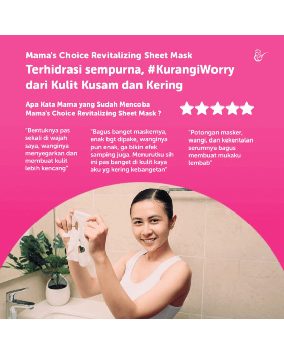 Mamaschoice Sheet Mask Revitalizing 3X20Ml Masker Wajah