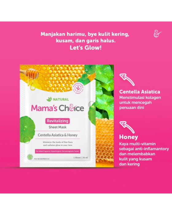 Mamaschoice Sheet Mask Revitalizing 3X20Ml Masker Wajah