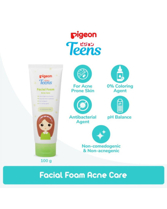Pigeon Teens Facial Foam Acne Care Sabun Muka Wajah