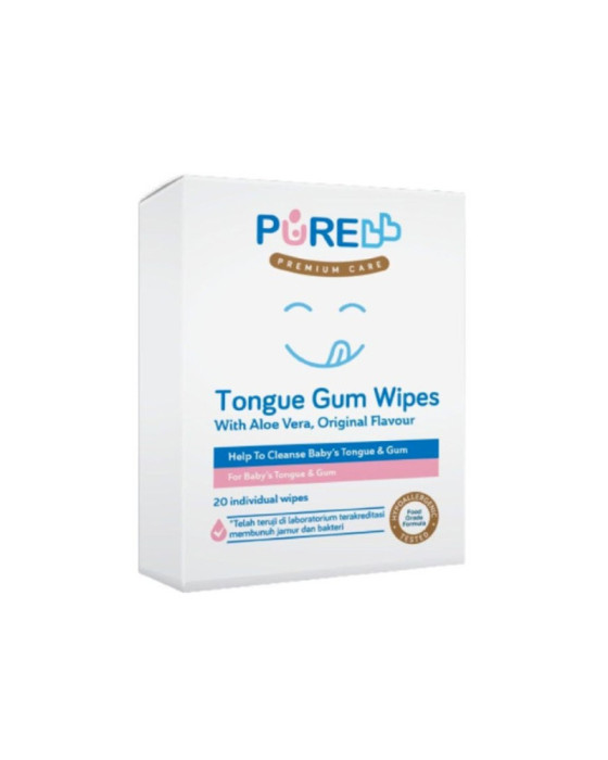 Purebaby Tonge Wipes Gum 20S Tissue Bayi