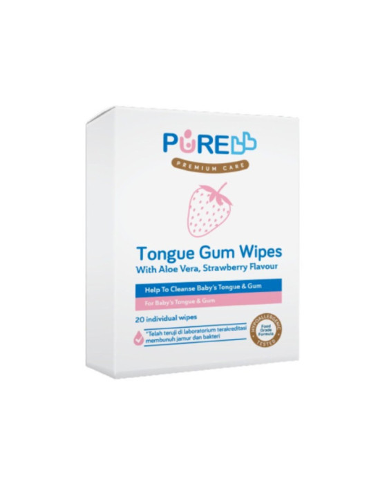 Purebaby Tonge Wipes Gum 20S Tissue Bayi