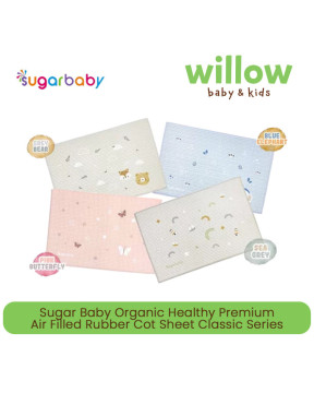 Sugar Baby Organic Healthy Premium Air Filled Rubber Cot Sheet Classic