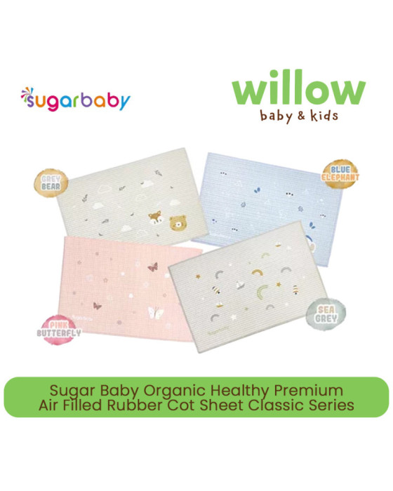 Sugar Baby Organic Healthy Premium Air Filled Rubber Cot Sheet Classic
