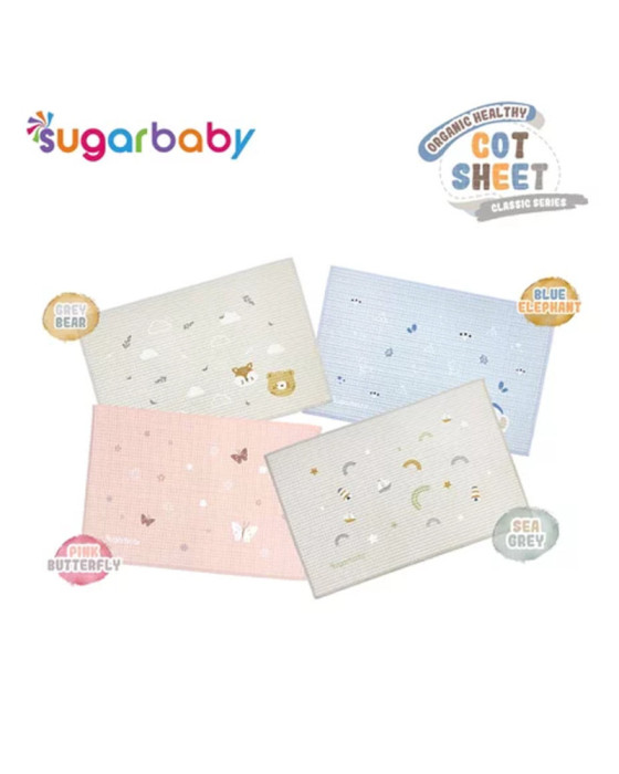 Sugar Baby Organic Healthy Premium Air Filled Rubber Cot Sheet Classic
