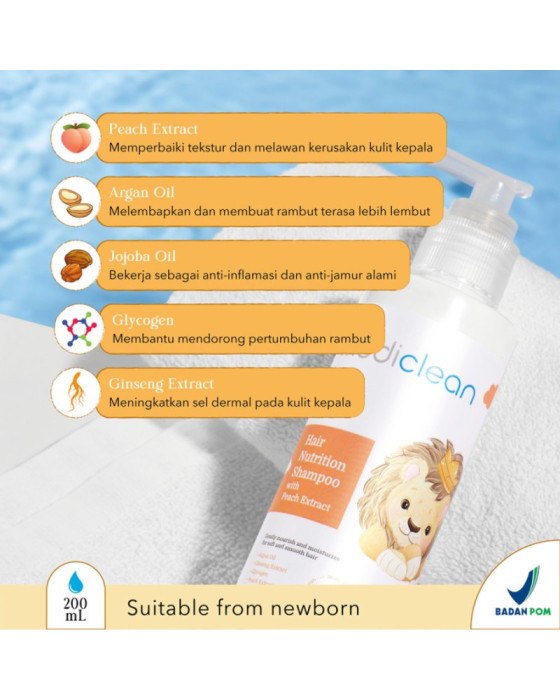 Mediclean Hair Nutrition Shampoo Bayi 200Ml