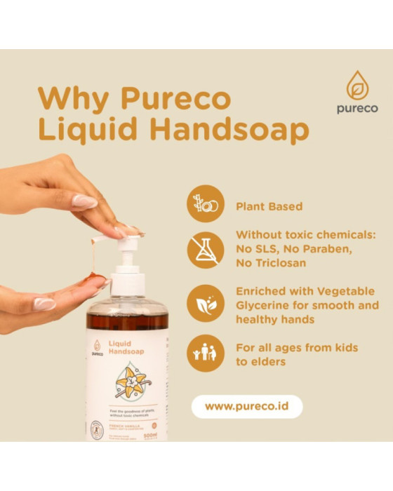 Pureco Liquid Handsoap Tea O'Time Sabun Cuci Tangan