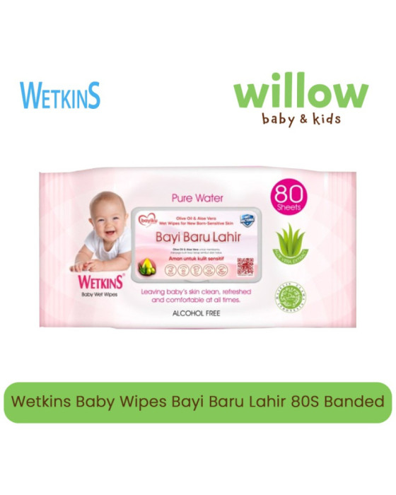 Tissue Basah Bayi Wetkins Baby Wipes Bayi Baru Lahir Banded
